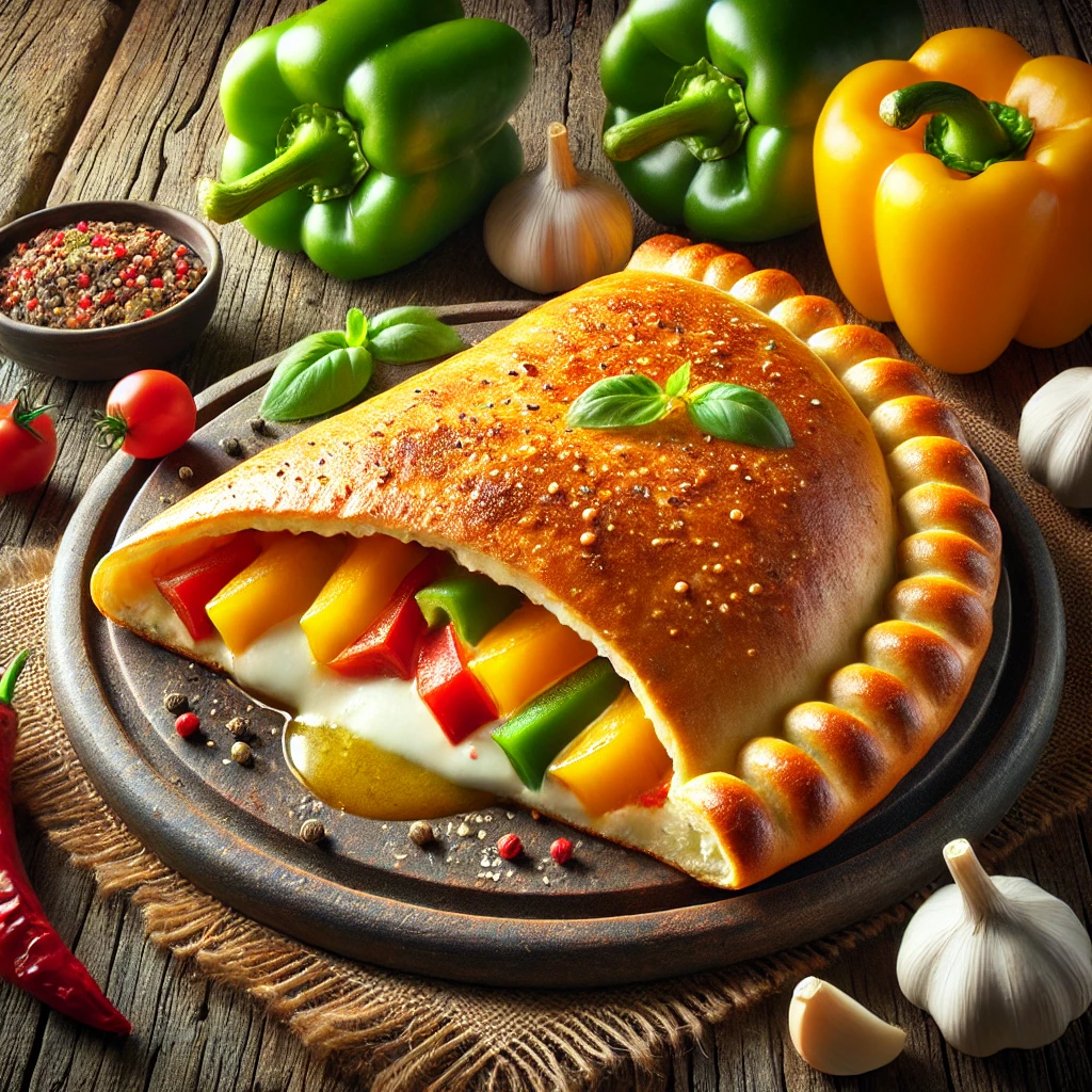 Ínycsiklandó calzone paprikával és sajttal