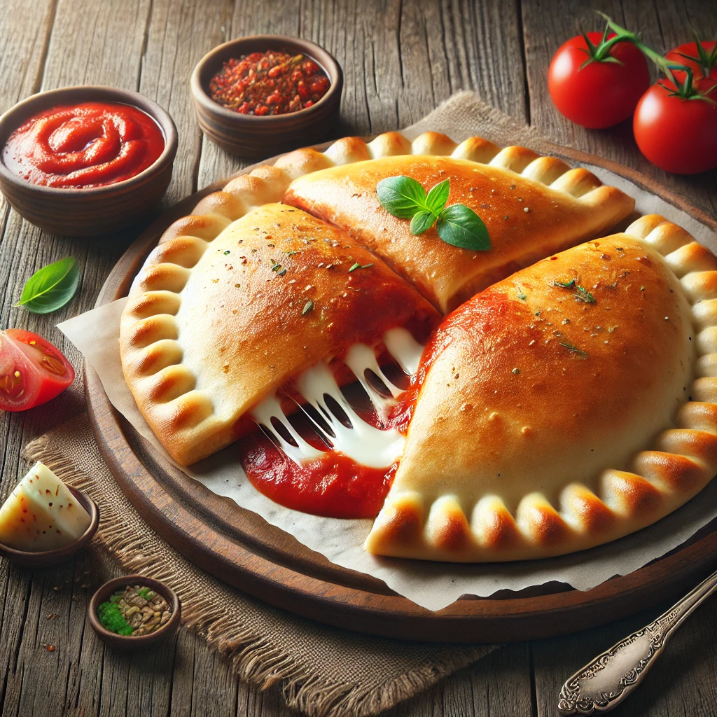 Ínycsiklandó calzone paradicsomszósszal és sajttal