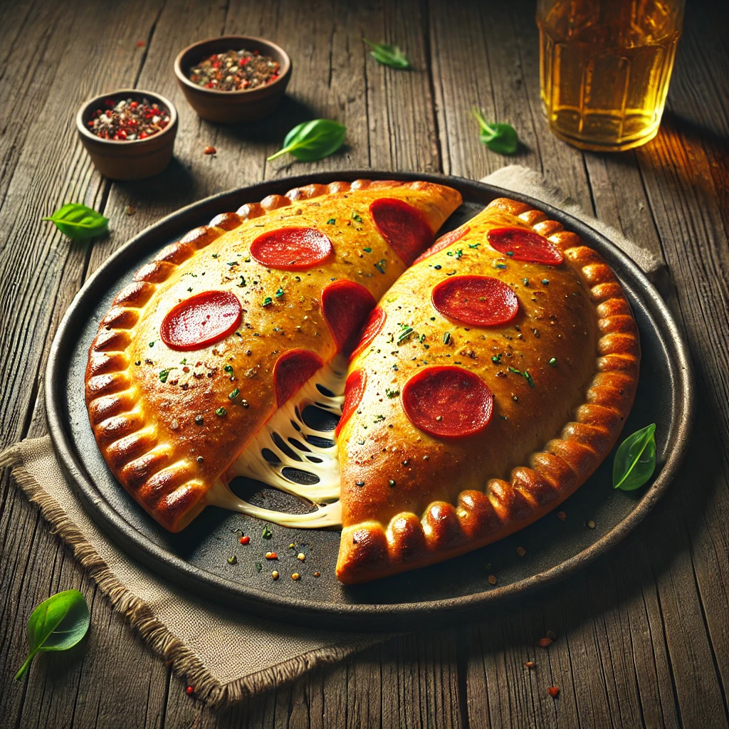 Ínycsiklandó calzone pepperonival és sajttal