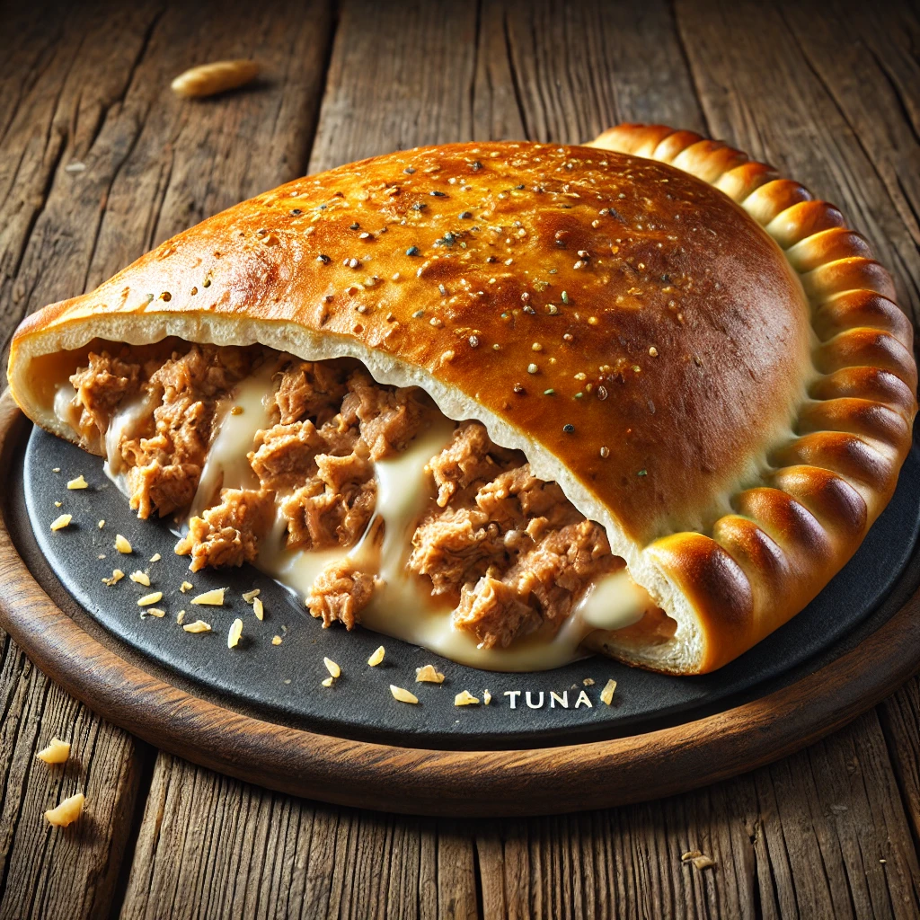 Ínycsiklandó calzone tonhallal és sajttal