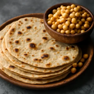 Friss, puha Chapati csicseriborsóval