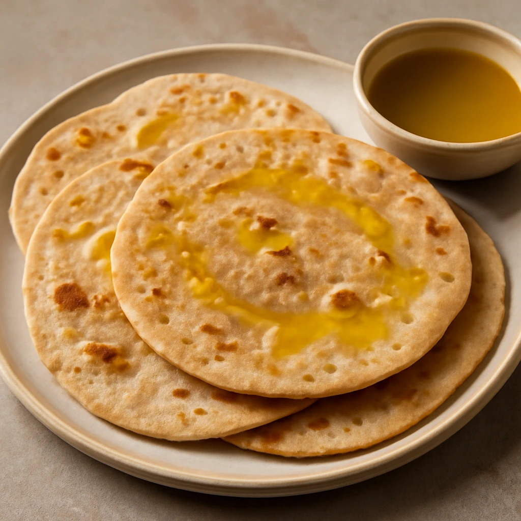 Friss, puha Chapati olívaolajjal