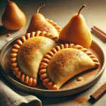 Chilean Empanada de Pera, perás empanada, aranybarna tésztában