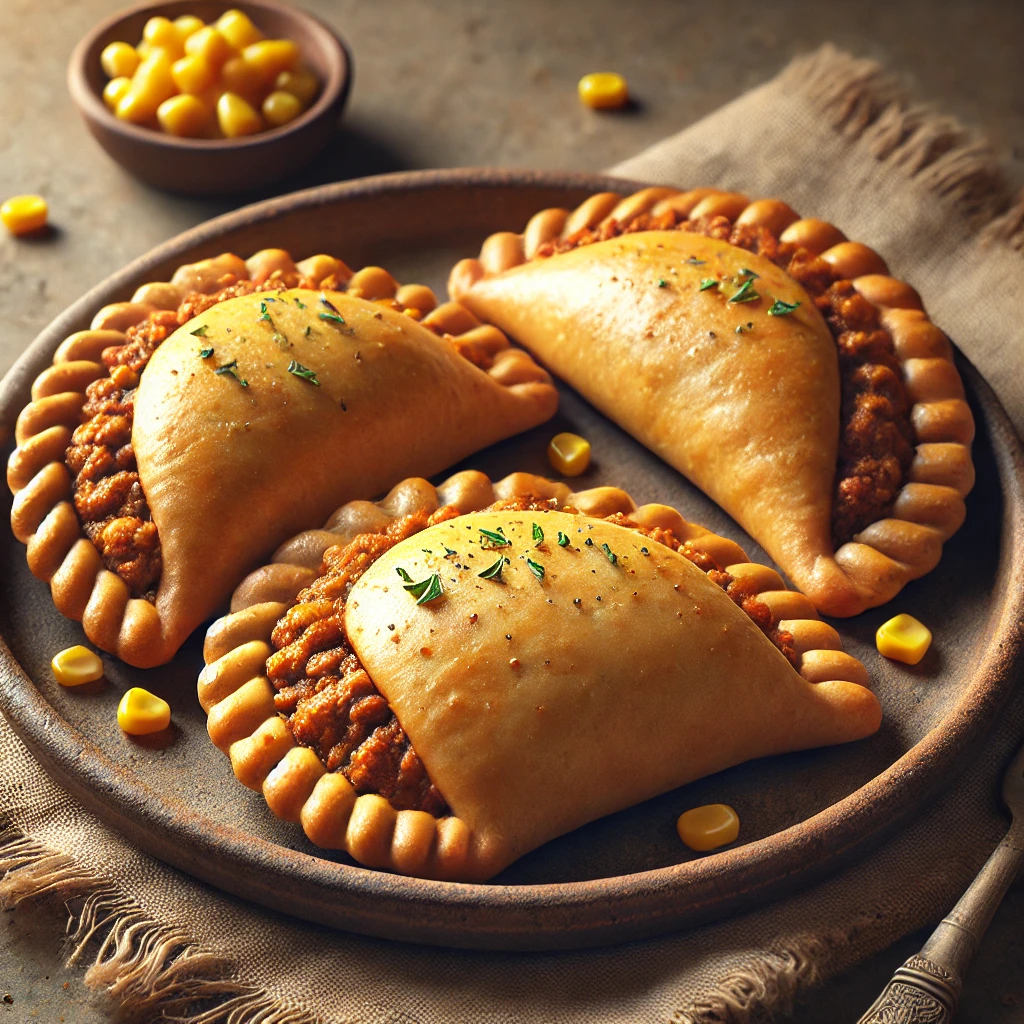 Friss, házi chilei empanada kukoricával