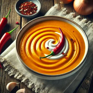 Krémes, csípős édesburgonyaleves chilipehellyel