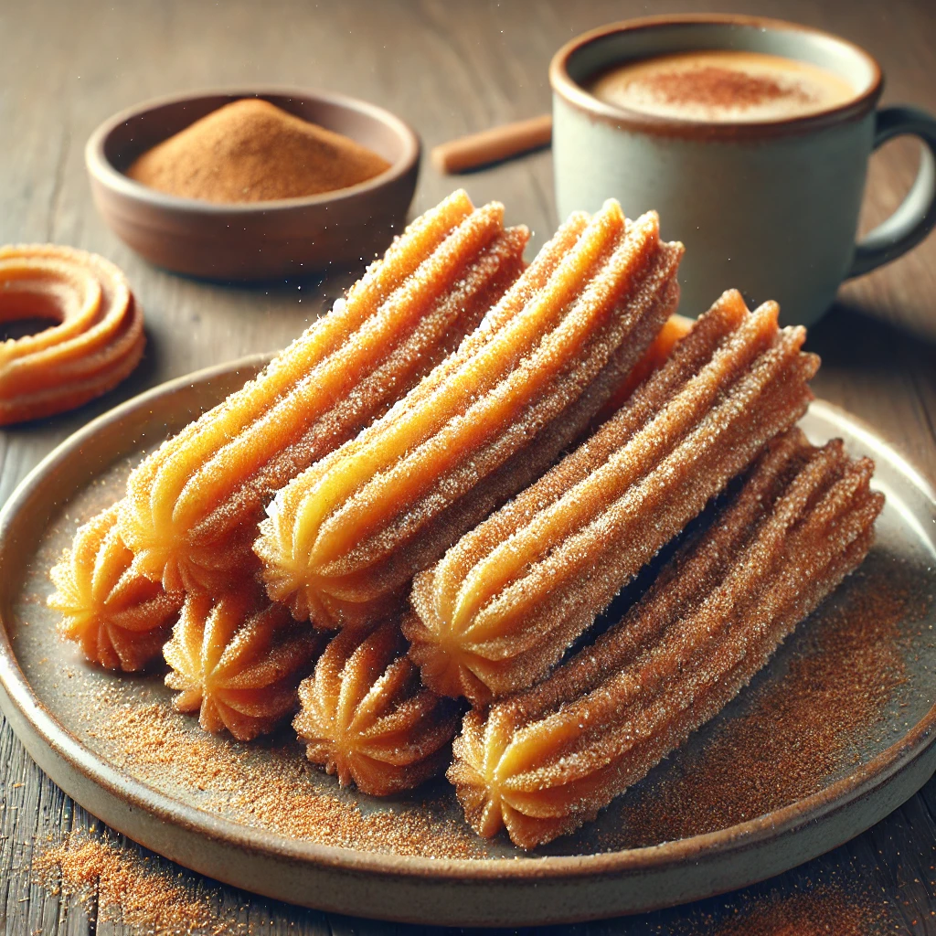 Friss, ropogós churros fahéjas cukorral