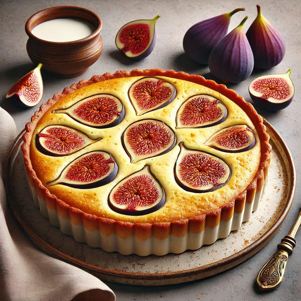 Fügével készült Clafoutis, finom és egyszerű francia desszert