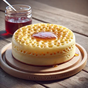 Angol reggeli crumpet, lekvárral tálalva