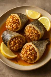 Halban rizses töltelékkel készült dolma