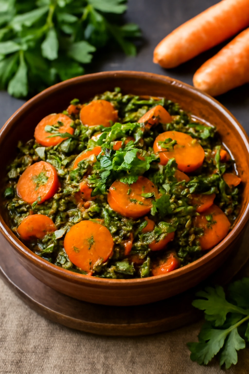 Friss Gajar Methi Sabzi indiai stílusban