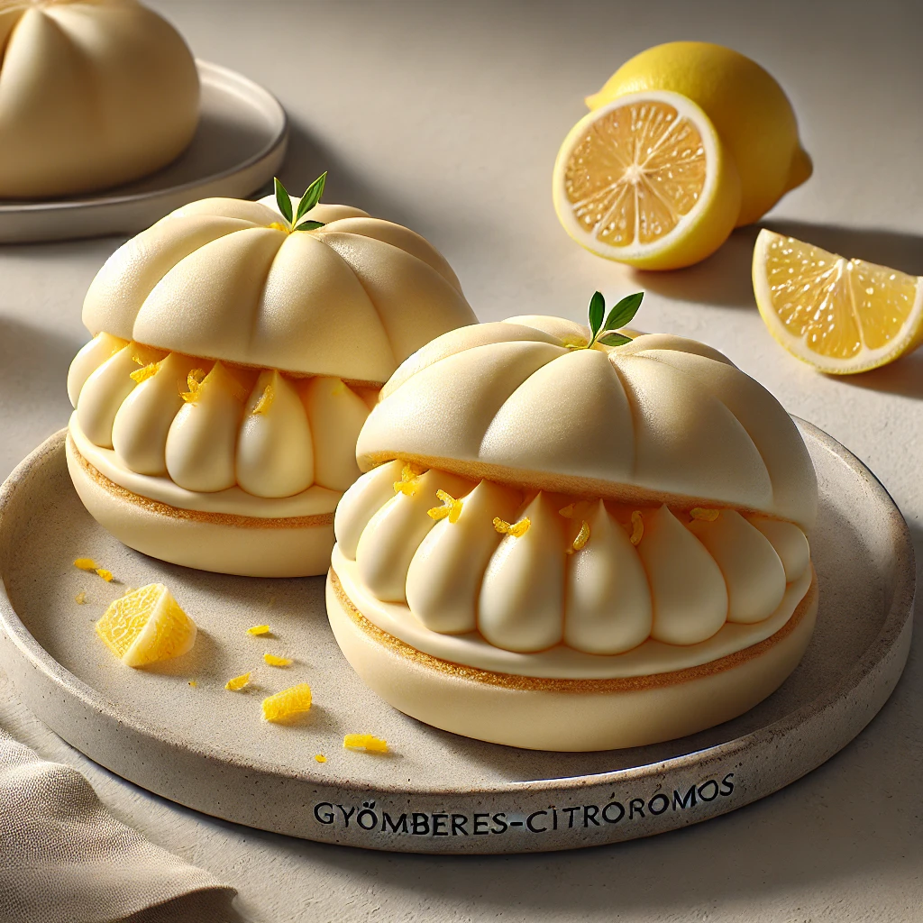 Puha bao bun frissítő gyömbéres-citromos krémmel töltve – különleges desszert