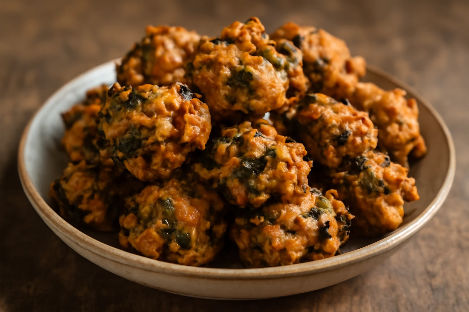 Fűszeres, ropogós kale bhaji falatok