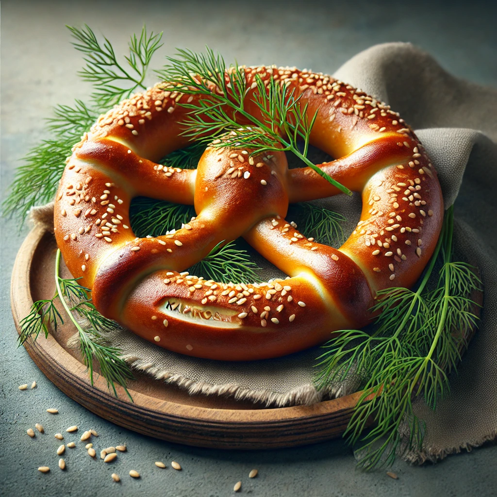 Friss kapros perecek szezámmaggal