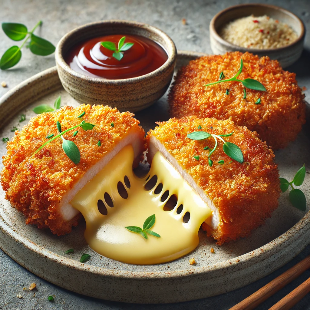 Fűszeres sajtos sertésborda katsu tonkatsu szósszal