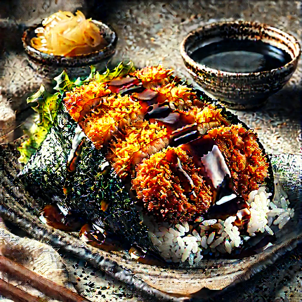Ropogós sertésborda katsu onigirazu tonkatsu szósszal