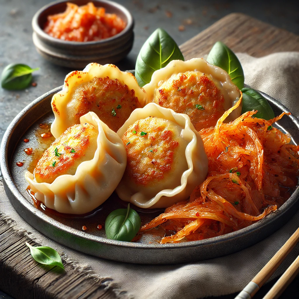 Fűszeres és ropogós kimchi mandu koreai stílusban