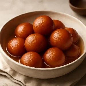 Indiai édesség Gulab Jamun készítése