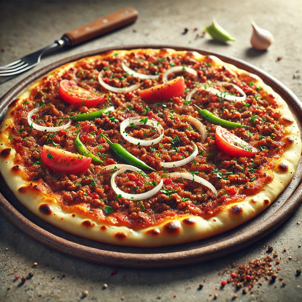 Friss és fűszeres Lahmacun házilag készítve
