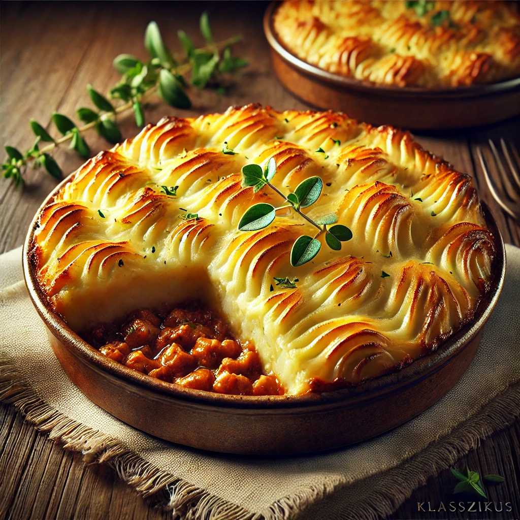 Shepherd’s pie, gazdag húsos töltelékkel