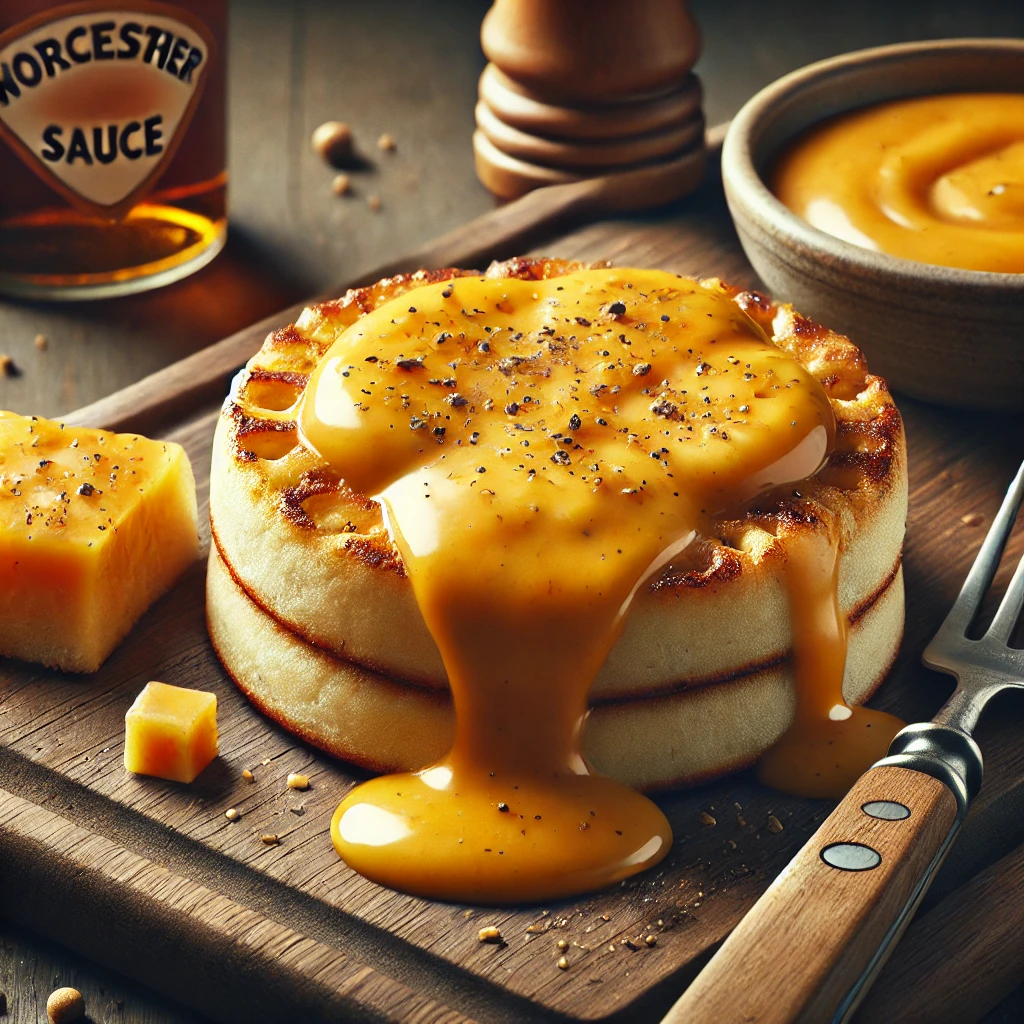 Sajtos Welsh rarebit pirítós kenyéren
