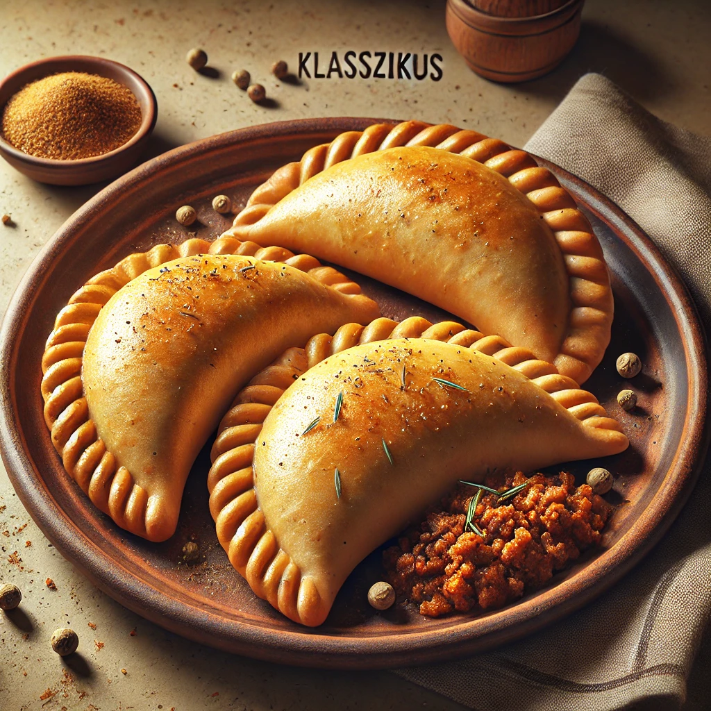 Friss, házi empanada darált húsos töltelékkel