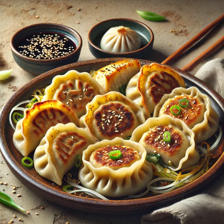 Koreai marhahúsos mandu ropogós tésztával tálalva