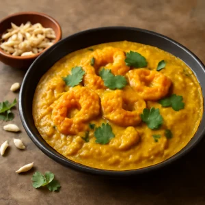 Krémes indiai korma garnélával