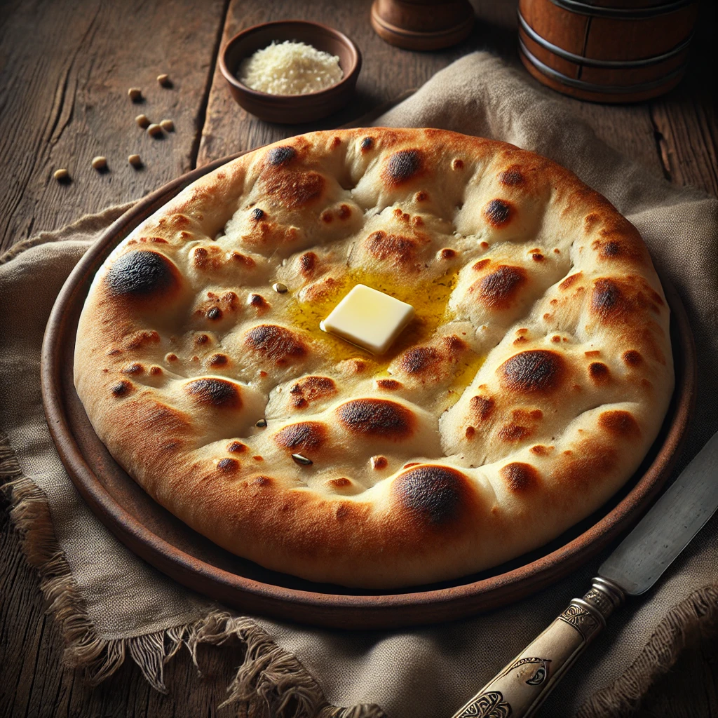 Indiai naan, frissen, vajjal megkenve