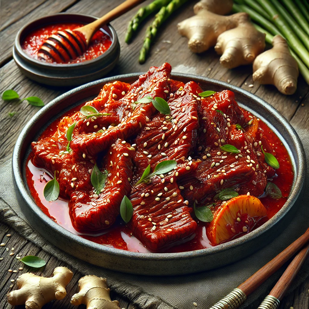 Marhahús gyömbérrel koreai bulgogi szószban