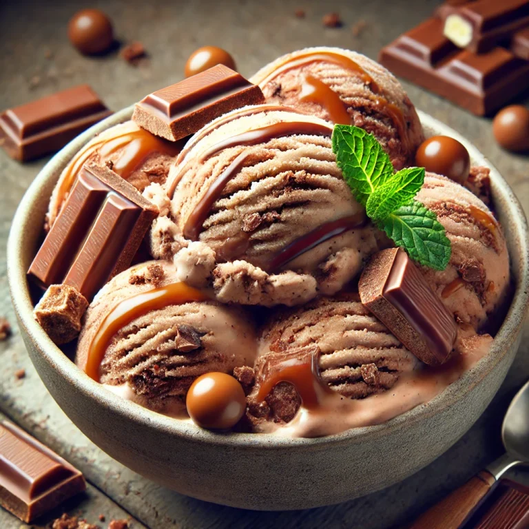 Milky Way Ice Cream fagylalt tálalva