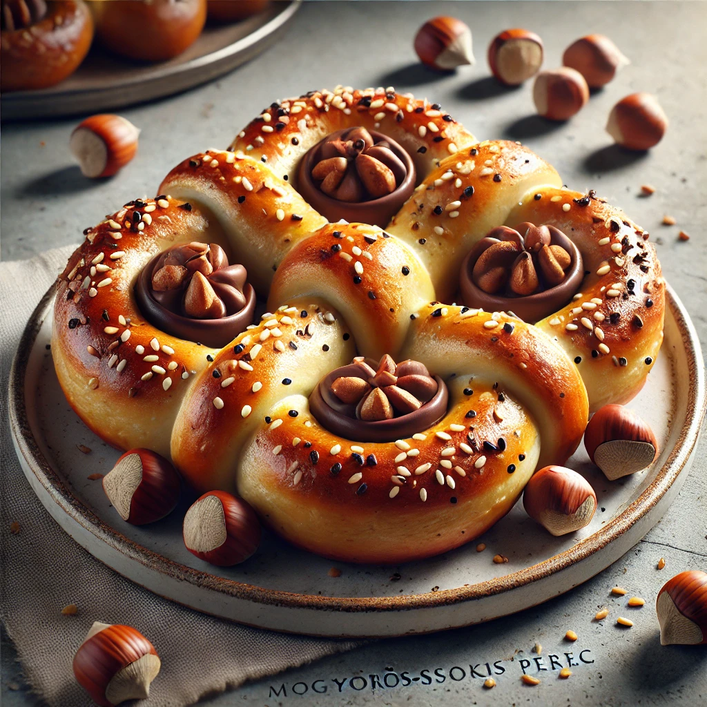 Finom mogyorós-csokis perecek szezámmaggal