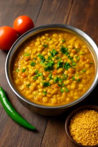 Indiai étel Moong Dal Fry készítése gazdag fűszerekkel