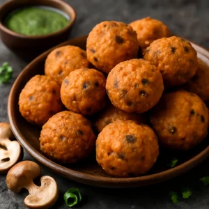 Ropogós Mushroom Bhaji, tökéletes reggelire vagy étkezéshez