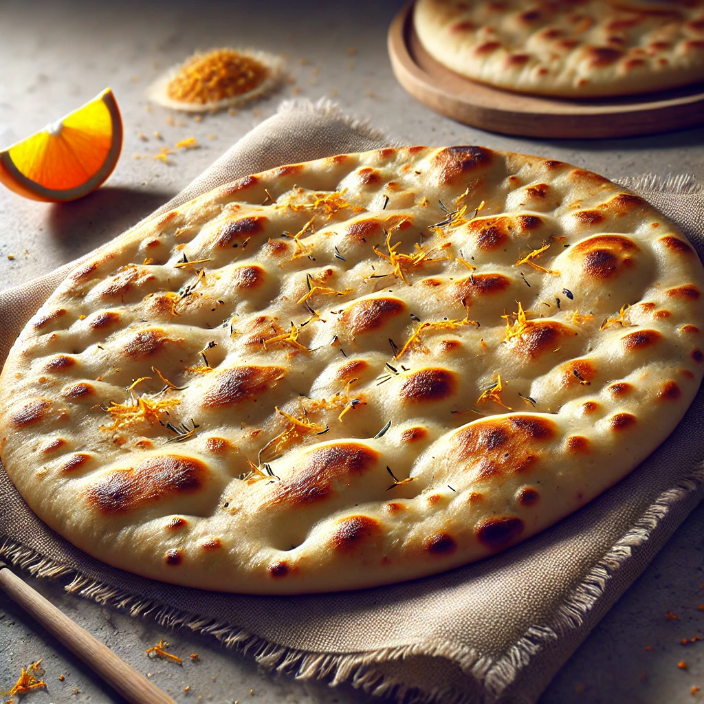 Friss narancsos naan, ínycsiklandó tálalásban