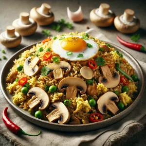Friss, ínycsiklandó nasi goreng gombával