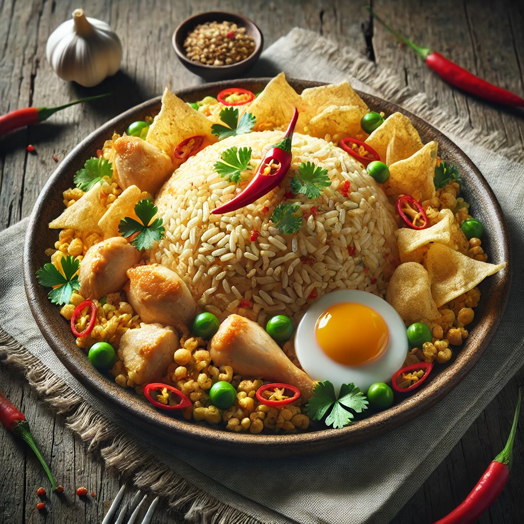 Friss, ínycsiklandó nasi goreng kerupukkal