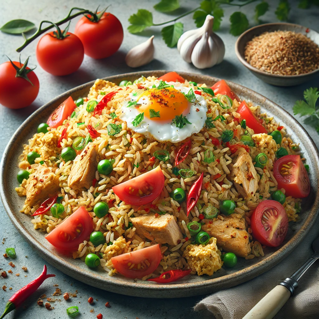 Friss, ínycsiklandó nasi goreng paradicsommal