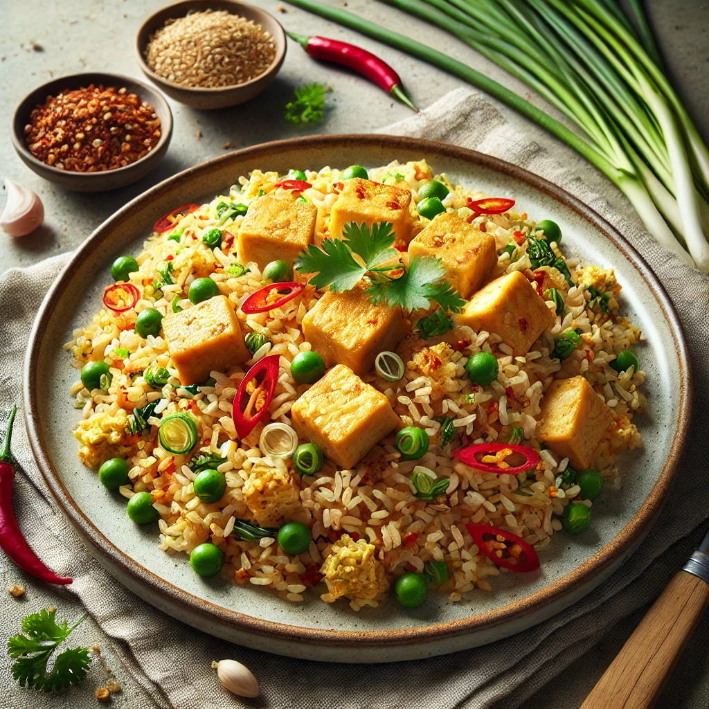 Friss, ínycsiklandó nasi goreng tofuval