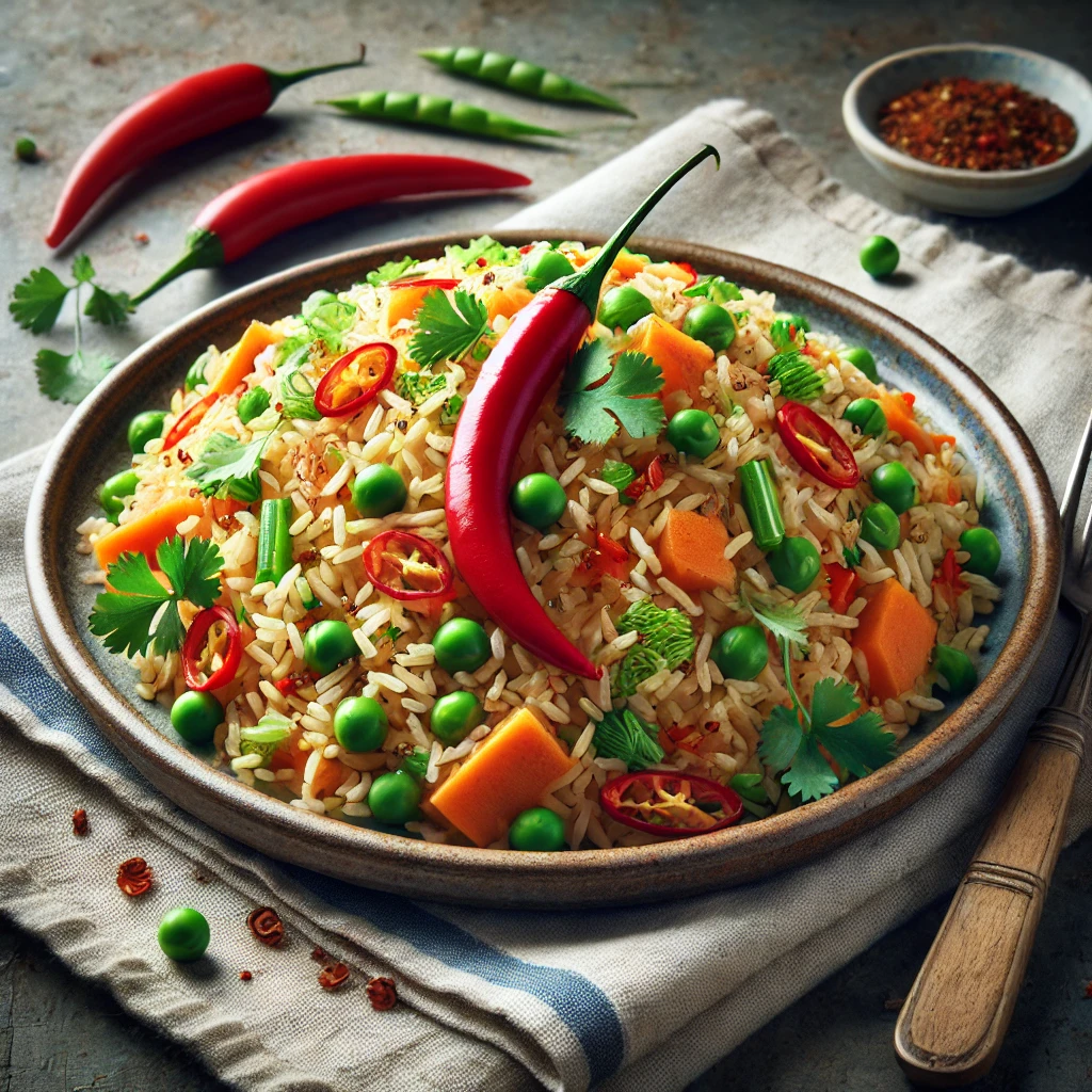 Friss, ínycsiklandó nasi goreng zöldségekkel