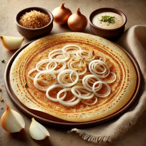 Friss onion dosa, ínycsiklandó tálalásban