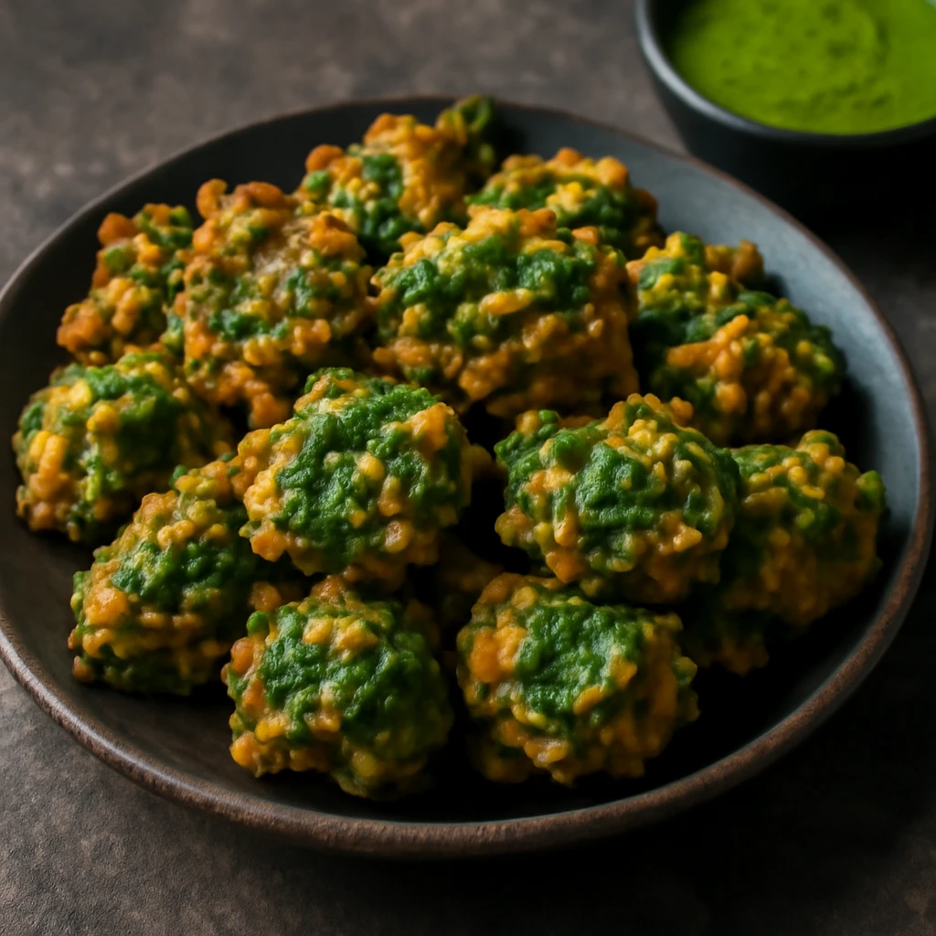 FÅ±szeres Ã©s ropogÃ³s spenÃ³tos pakora falatok