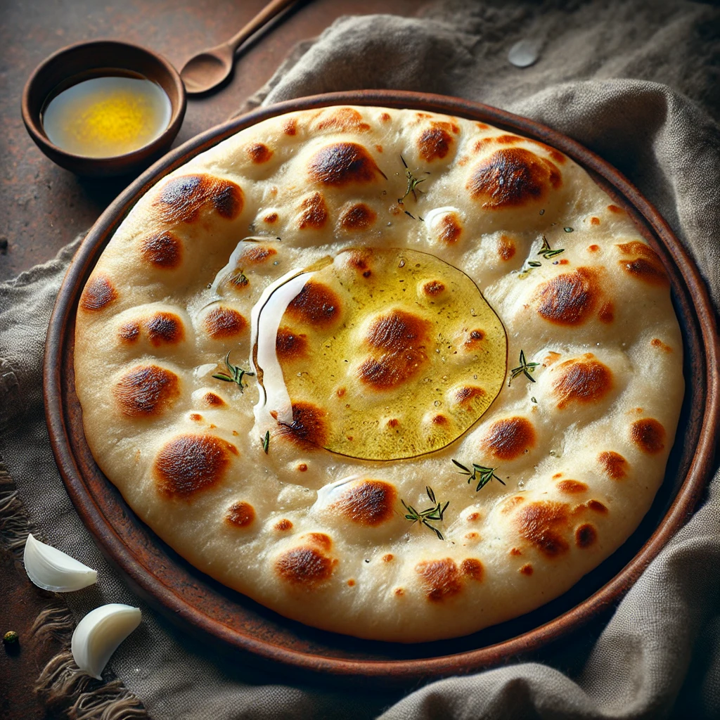 Paleo naan, frissen, kókuszolajjal megkenve
