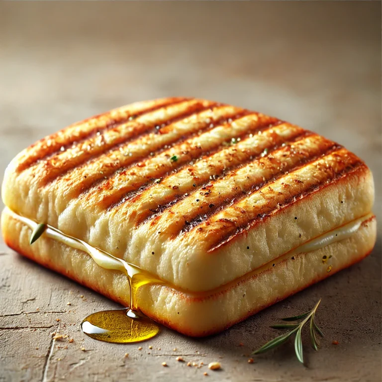 Panini olívaolajjal, grillezve, aranybarna kenyérrel