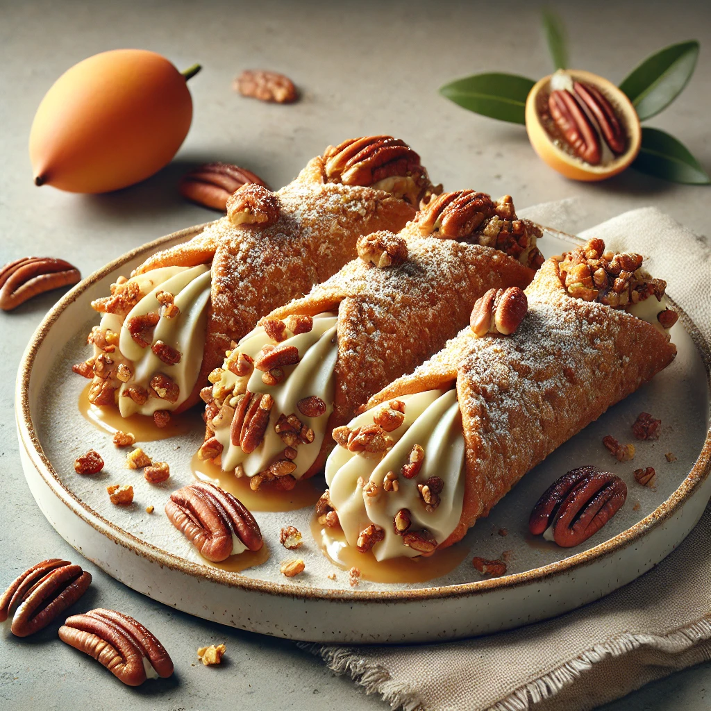 Különleges olasz cannoli pekándióval és chilivel
