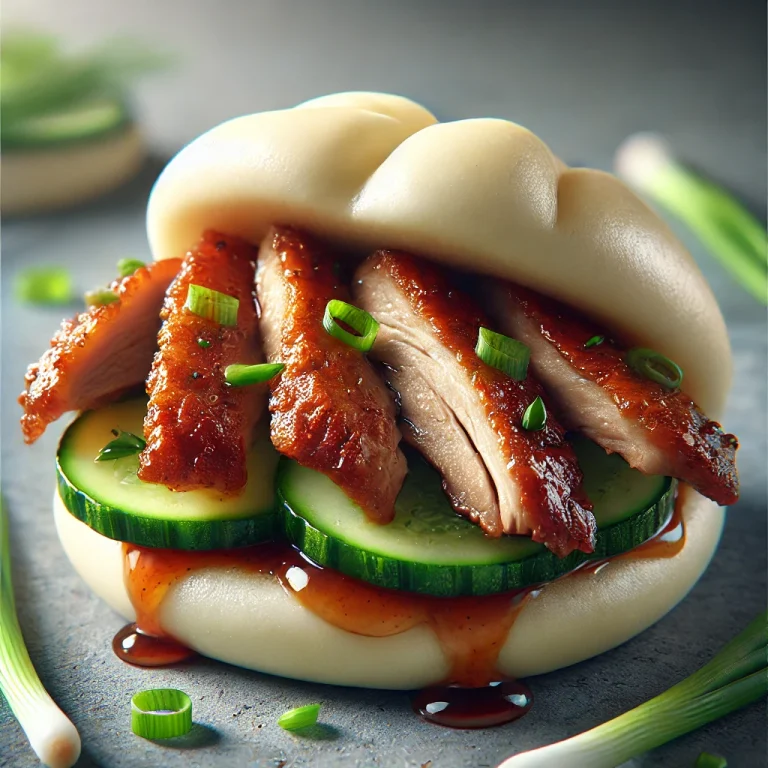 Peking Duck Bao párolt buci kacsával és uborkával