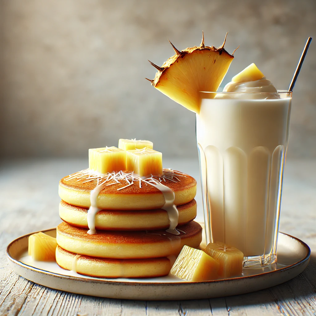 Finom pina colada palacsinta, tökéletes desszertként vagy reggelire