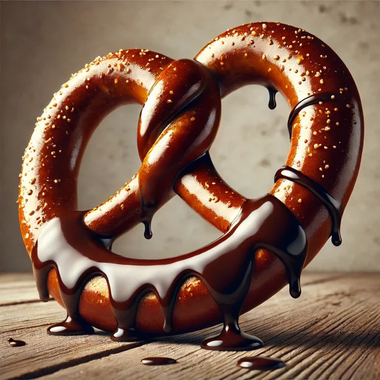 Friss, házi készítésű csokoládés pretzel, ropogós és aranybarna