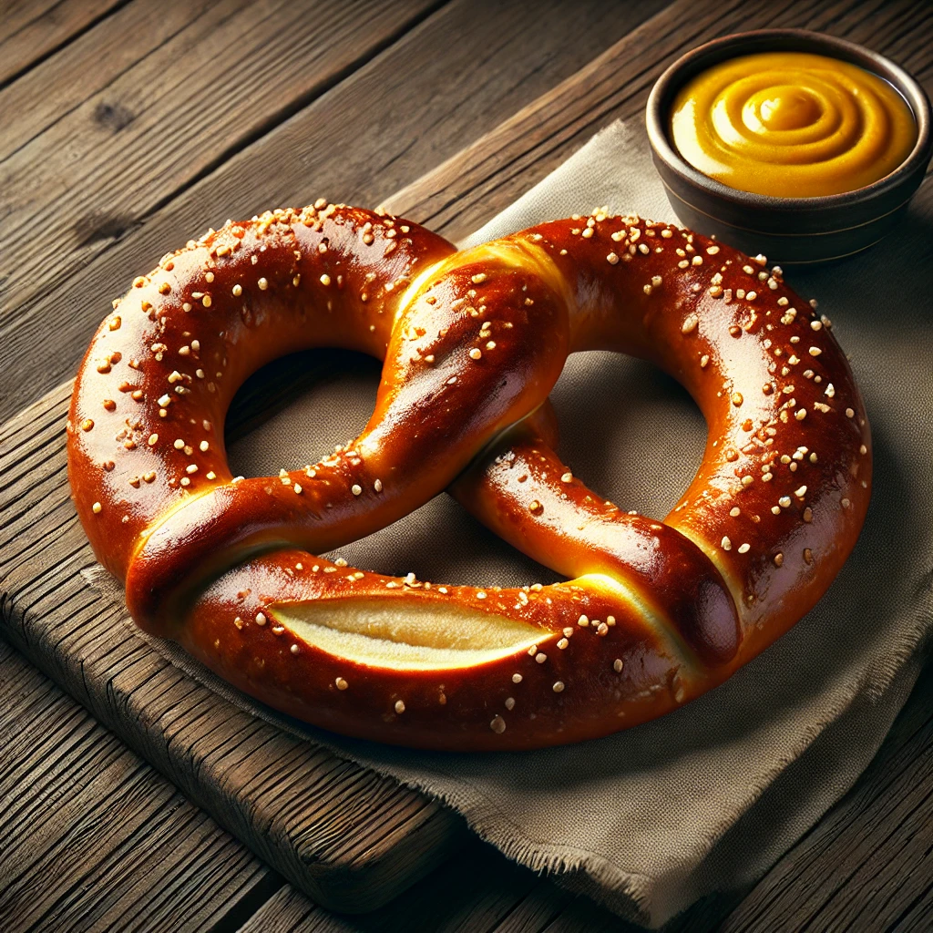 Friss és finom házi készítésű pretzel mézes mustáros szósszal