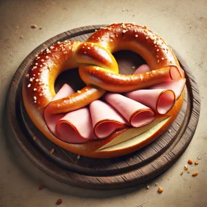 Ropogós pretzel pulykasonkával készítve