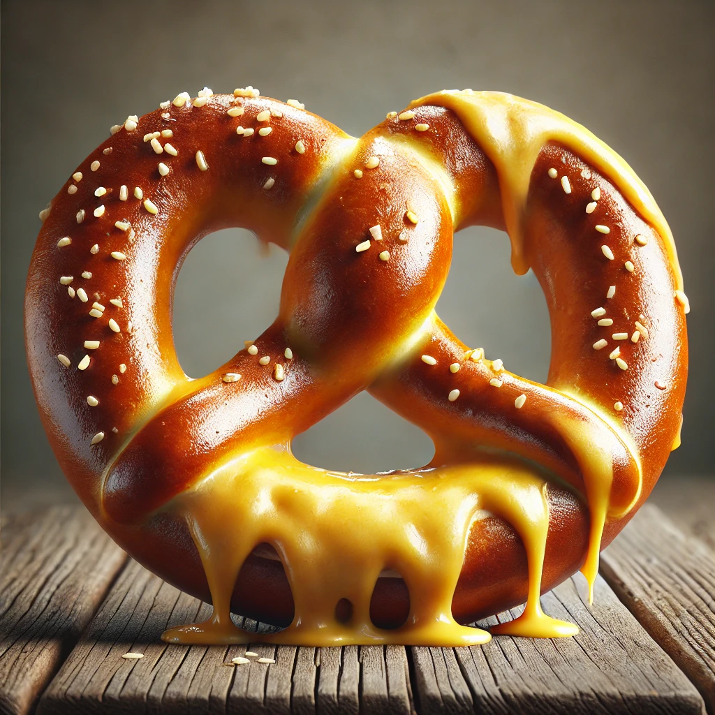 Friss és finom házi készítésű sajtos pretzel